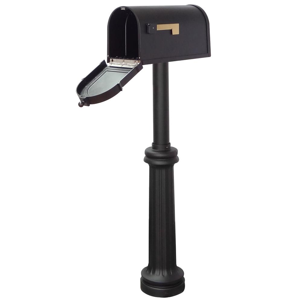 Berkshire Curbside Mailbox with Front Address Numbers and Bradford Mailbox Post