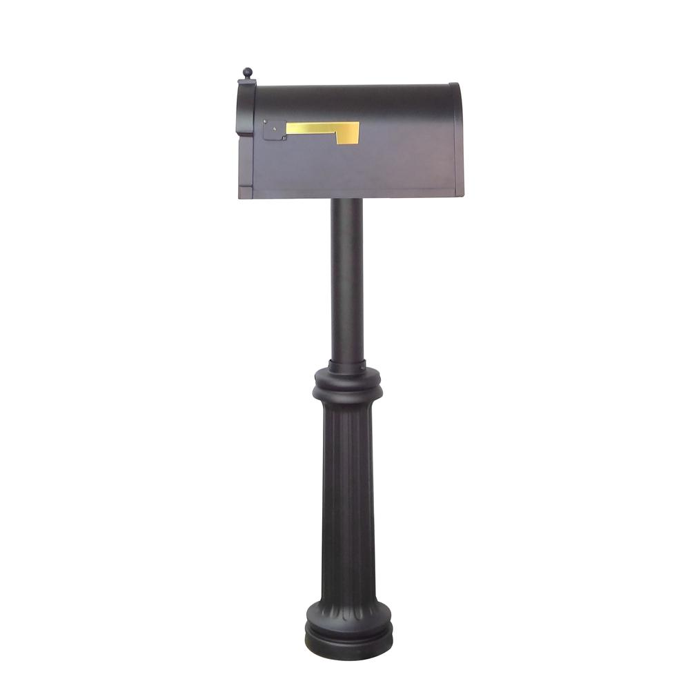 Berkshire Curbside Mailbox with Front Address Numbers and Bradford Mailbox Post